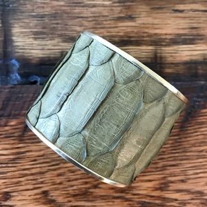 Taylor & Tessier Olive Python Cuff